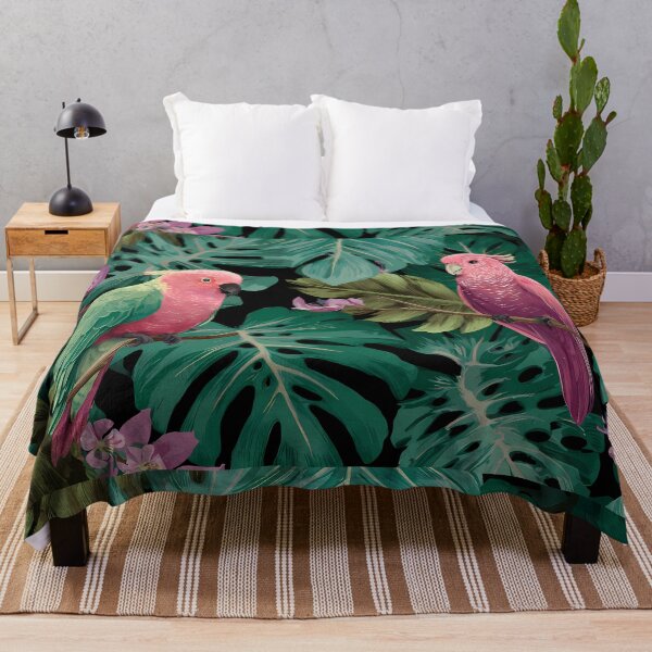 Item preview, Parrot Tropical Pink Birds Jungle Paradise Art Design designed and sold by ART ATTACK ZONE.