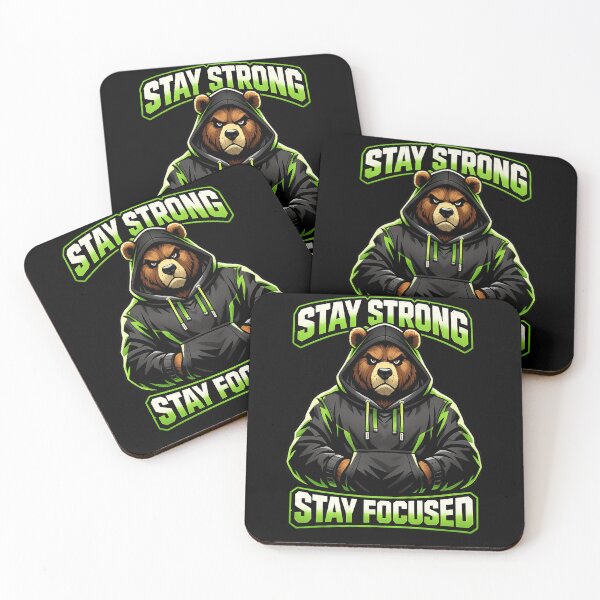 Item preview, Stay Strong Stay Focused Grizzly Bear Gym Motivation designed and sold by Xemora.