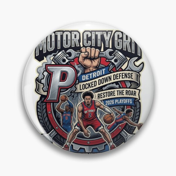 Item preview, Motor City Grit Detroit Basketball - Cade Cunningham #2 2026 Playoff Graphic designed and sold by FarDesign.
