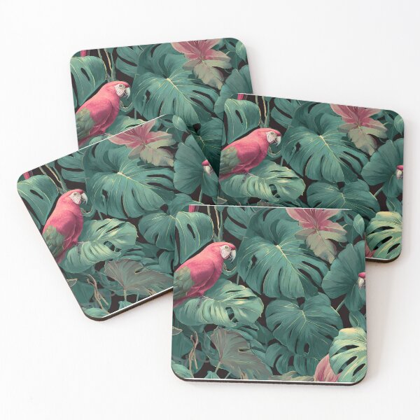 Item preview, Pattern Tropical Pink Birds Jungle Paradise Art Design designed and sold by ART ATTACK ZONE.