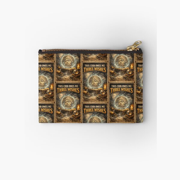 Item preview, This Coin Owes Me Three Wishes Fantasy Vintage Poster Wall Art designed and sold by TeeTimeTreasure.