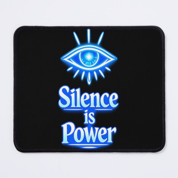 Item preview, Silence Is Power Cyberpunk Eye Illuminati Mystery Graphic designed and sold by Xemora.