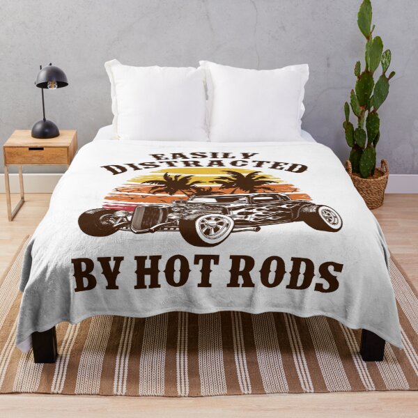 Item preview, Easily Distracted By Hot Rods Vintage 70s Retro Sunset designed and sold by Dmetalx Art Apparel.