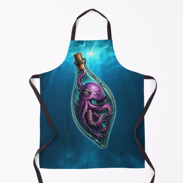 Item preview, Octopus in a Bottle Deep Sea Fantasy Ocean Art designed and sold by artistwill.