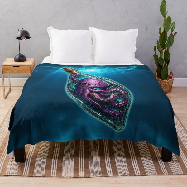 Item preview, Octopus in a Bottle Deep Sea Fantasy Ocean Art designed and sold by artistwill.