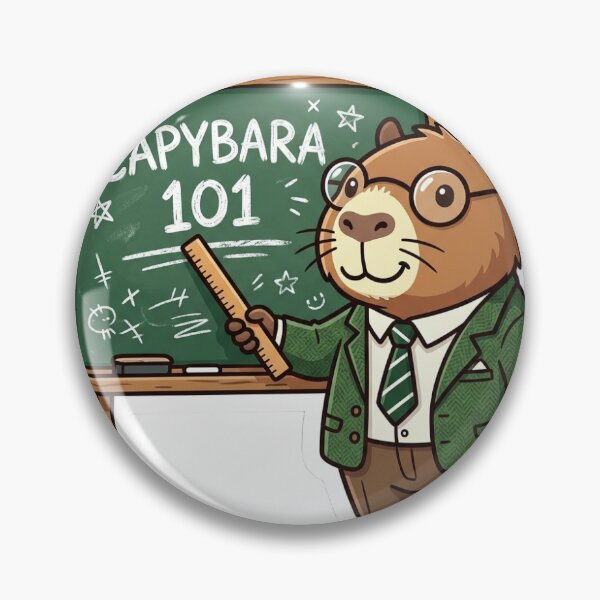 Item preview, Teacher Capybara Pointing at Chalkboard designed and sold by LambeLab.