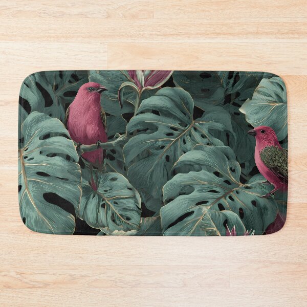 Item preview, Botanical Tropical Pink Birds Jungle Paradise Art Design designed and sold by ART ATTACK ZONE.