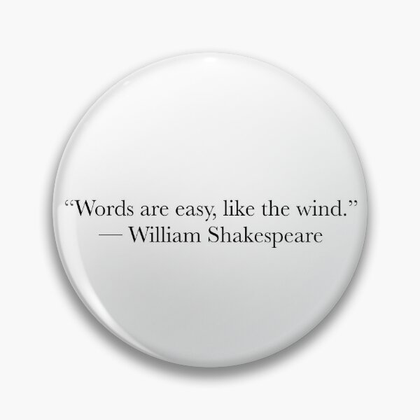 Item preview, Words Are Easy Like the Wind – Shakespeare Language Quote Design designed and sold by The Prose Atelier.