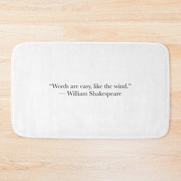 Item preview, Words Are Easy Like the Wind – Shakespeare Language Quote Design designed and sold by The Prose Atelier.