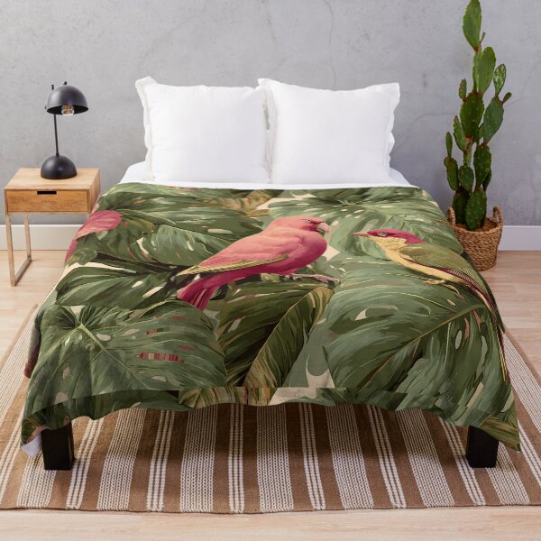 Item preview, Wild Tropical Pink Birds Jungle Paradise Art Design designed and sold by ART ATTACK ZONE.