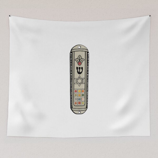 Item preview, Silver Mezuzah Star of David Jewish Art designed and sold by shopdiego.
