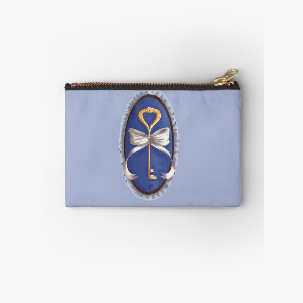 Item preview, Cottage Core Key on Blue Velvet with Cream Bow designed and sold by ArtistEmFae.