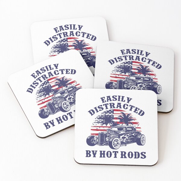 Item preview, USA 250 American Flag Hot Rod - Easily Distracted By Hot Rods designed and sold by Dmetalx Art Apparel.