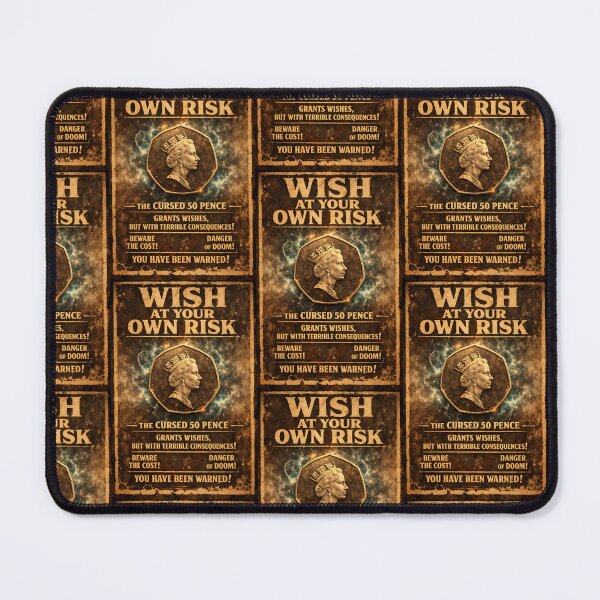 Item preview, Wish At Your Own Risk Cursed Coin Vintage Fantasy Poster designed and sold by TeeTimeTreasure.