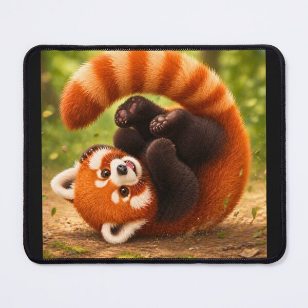 Item preview, Cute Red Panda Tuck and Roll – Playful Forest Animal Illustration designed and sold by AnimalMarvels.
