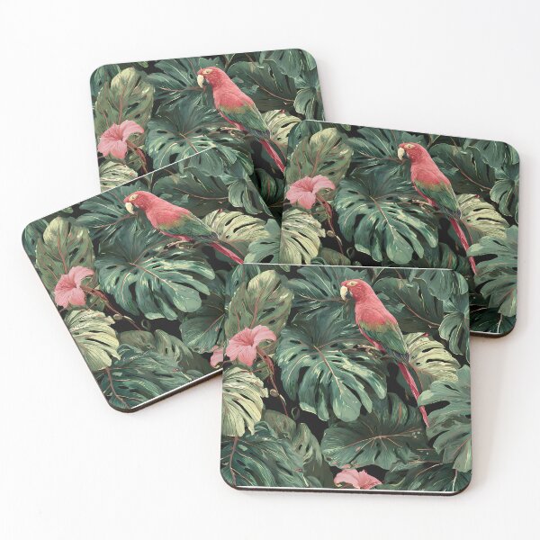 Item preview, Colors Tropical Pink Birds Jungle Paradise Art Design designed and sold by ART ATTACK ZONE.