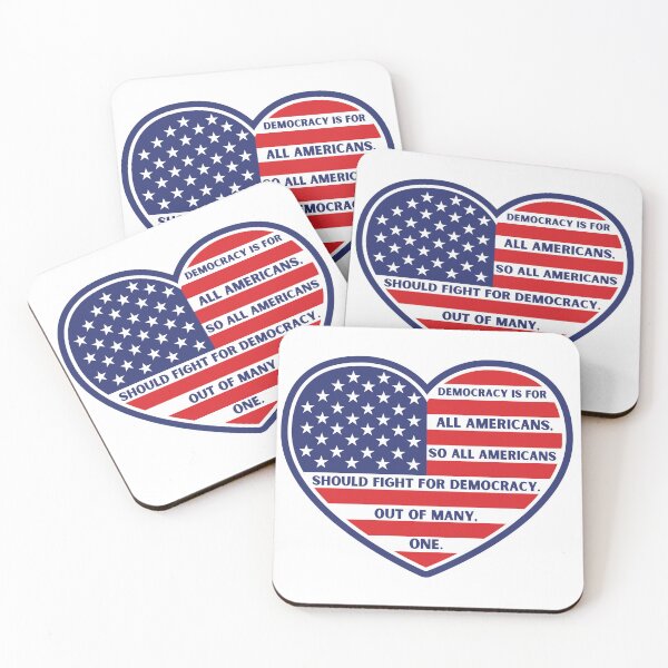 Item preview, Heart Shaped American Flag Democracy Unity Design designed and sold by WillandWent.