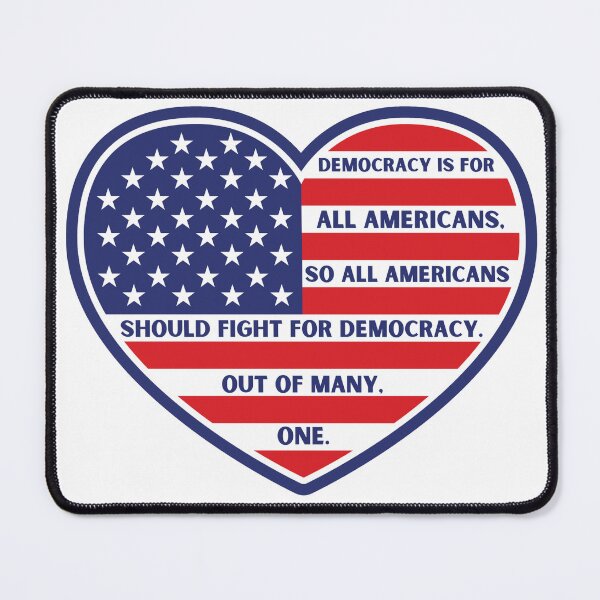 Item preview, Heart Shaped American Flag Democracy Unity Design designed and sold by WillandWent.