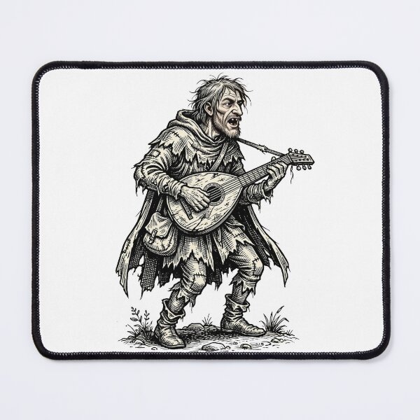 Item preview, Ugly Bard Medieval Woodcut Vintage Art designed and sold by DuckOddity.