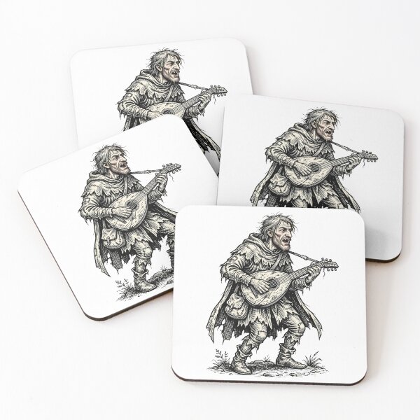 Item preview, Ugly Bard Medieval Woodcut Vintage Art designed and sold by DuckOddity.
