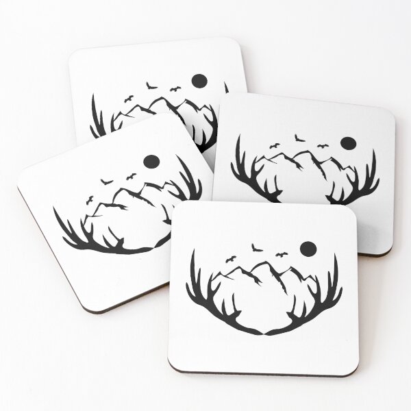 Item preview, Deer Antlers with Mountains and Eagles designed and sold by MagnoliaLake.