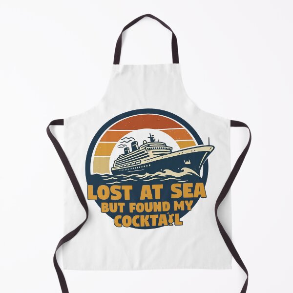 Item preview, Lost at Sea but Found My Cocktail – Funny Cruise Sticker Retro Style designed and sold by HungarianSailor.