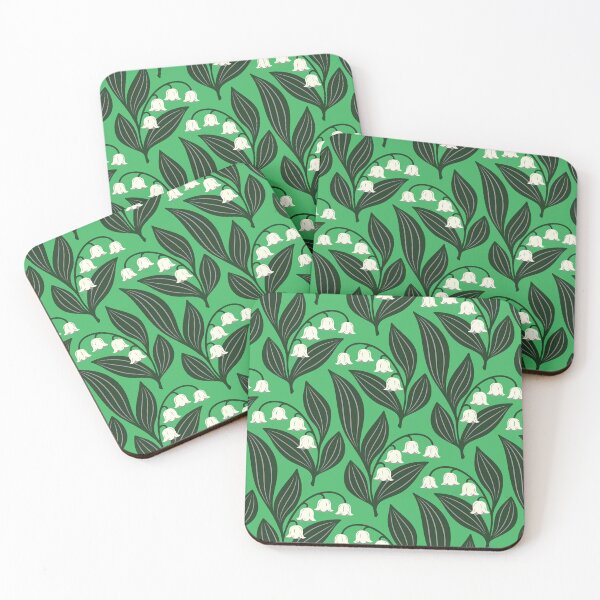 Item preview, Lily of the valley on green designed and sold by Jennifer Ladd.