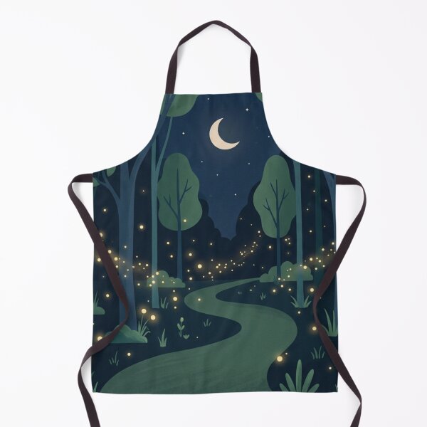 Item preview, Enchanted Forest at Night with Fireflies – Magical Moonlight Nature Aesthetic designed and sold by soletstudio.
