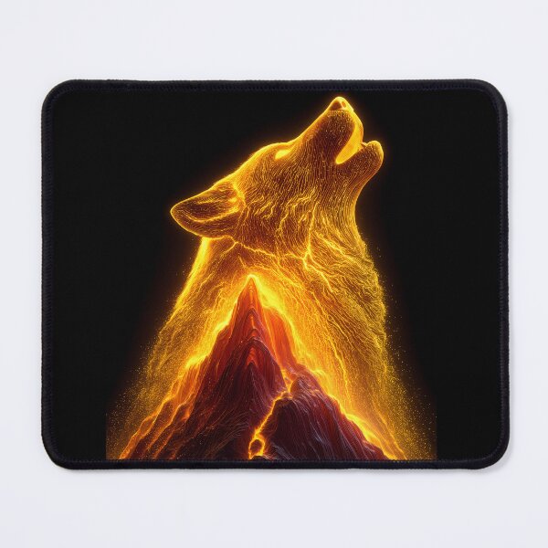 Item preview, Cosmic Galaxy Wolf Glowing Gold Spirit designed and sold by Krasnovaovaova.
