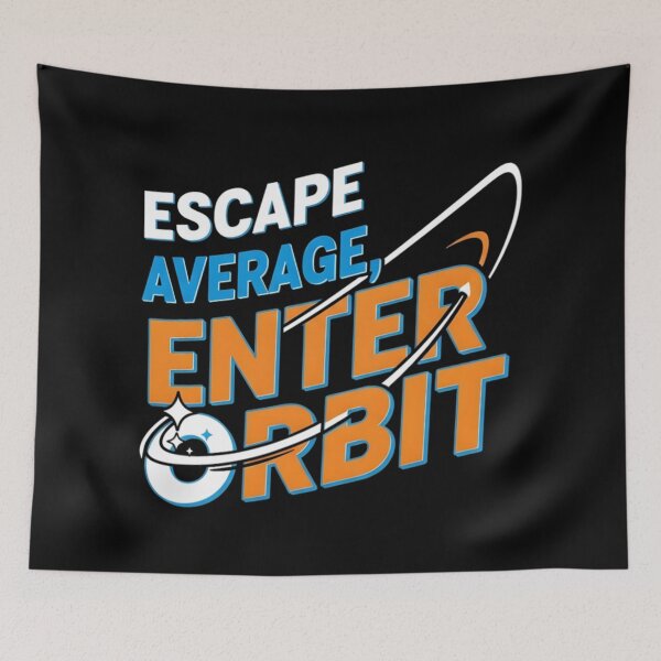 Item preview, Escape Average Enter Orbit Neon – Space Motivation Rocket Design designed and sold by Altair_.