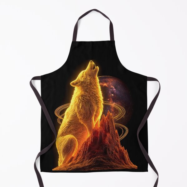 Item preview, Cosmic Galaxy Wolf Glowing Gold Spirit designed and sold by Krasnovaovaova.