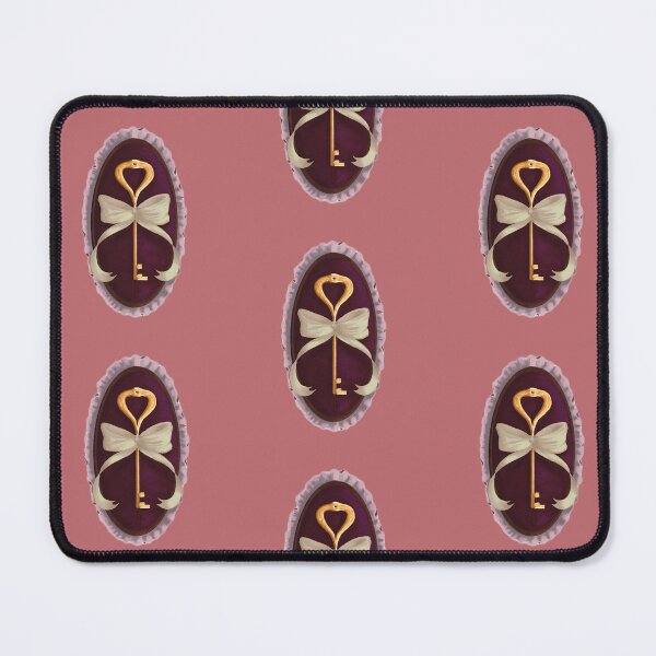 Item preview, Cottage Core Key on Crimson Velvet with Cream Bow designed and sold by ArtistEmFae.