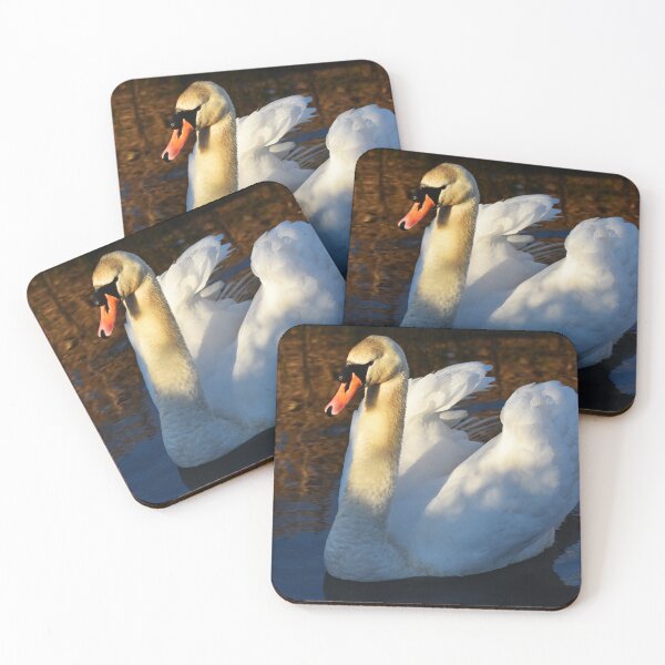 Item preview, Mute Swan Preening on Glittering Autumn Water designed and sold by Shanguai.