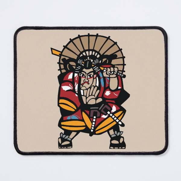 Item preview, Fierce Kabuki Style Japanese Warrior Bold Graphic Art designed and sold by RamyGallery.
