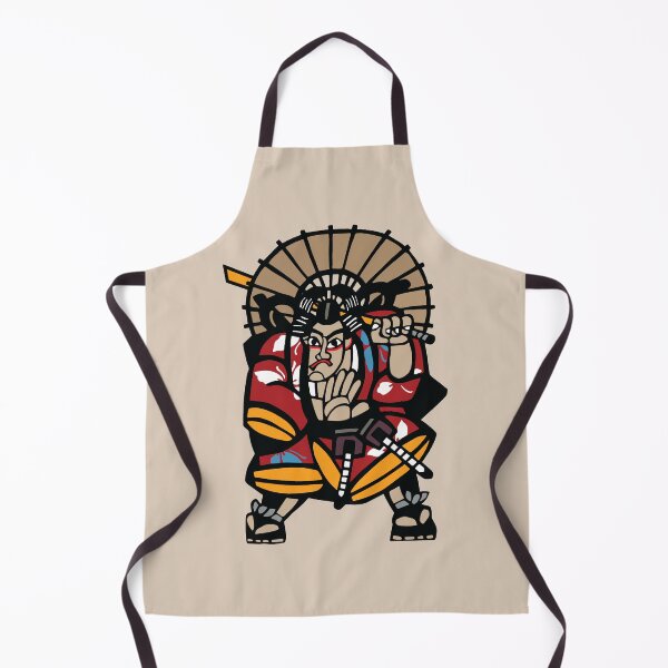 Item preview, Fierce Kabuki Style Japanese Warrior Bold Graphic Art designed and sold by RamyGallery.