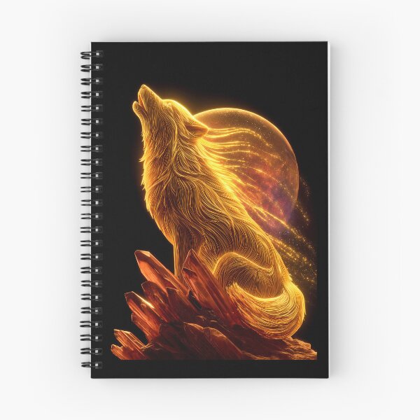 Item preview, Cosmic Galaxy Wolf Glowing Gold Spirit designed and sold by Krasnovaovaova.