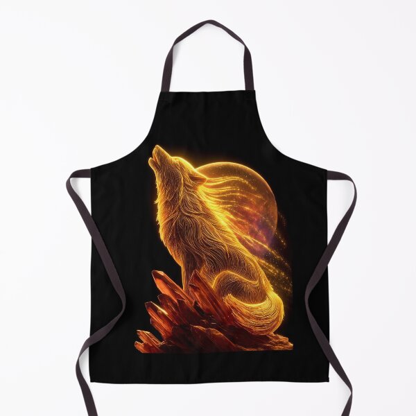 Item preview, Cosmic Galaxy Wolf Glowing Gold Spirit designed and sold by Krasnovaovaova.