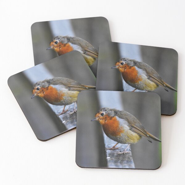 Item preview, European Robin Standing Alert on a Wooden Post designed and sold by Shanguai.
