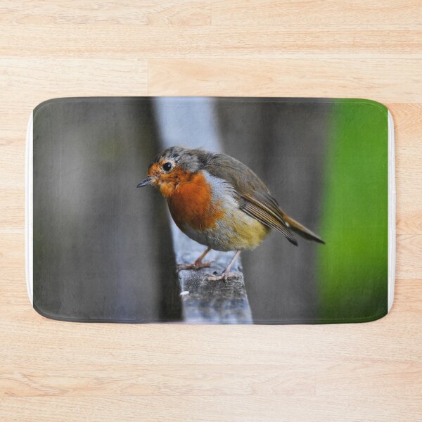 Item preview, European Robin Standing Alert on a Wooden Post designed and sold by Shanguai.