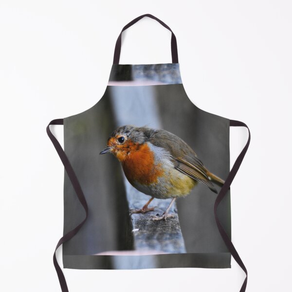 Item preview, European Robin Standing Alert on a Wooden Post designed and sold by Shanguai.