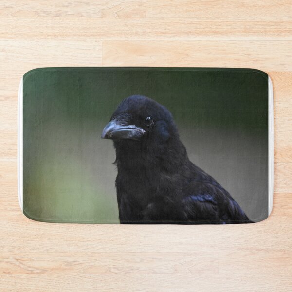 Item preview, Carrion Crow Portrait Against Soft Green Background designed and sold by Shanguai.