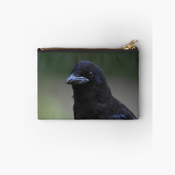 Item preview, Carrion Crow Portrait Against Soft Green Background designed and sold by Shanguai.