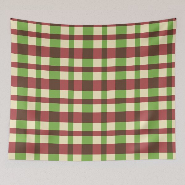 Item preview, Holiday red green plaid seamless pattern designed and sold by Bloomiastudio.