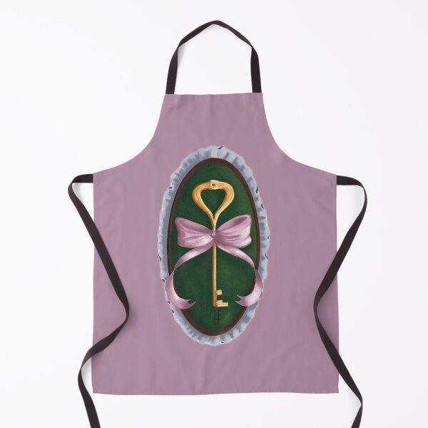 Item preview, Cottage Core Key on Forest Green Velvet with Pink Bow designed and sold by ArtistEmFae.