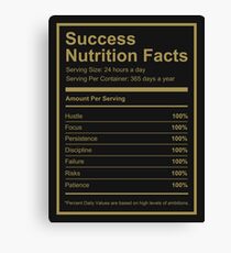 Success Nutrition Facts Canvas Print