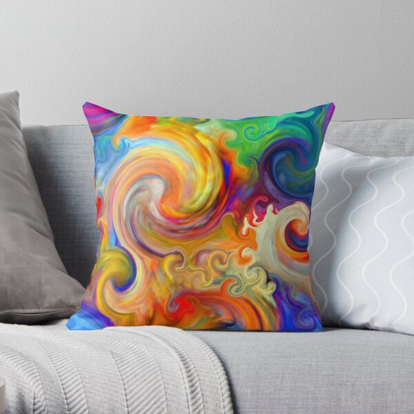 Mexican Ocean Wave Throw Pillow