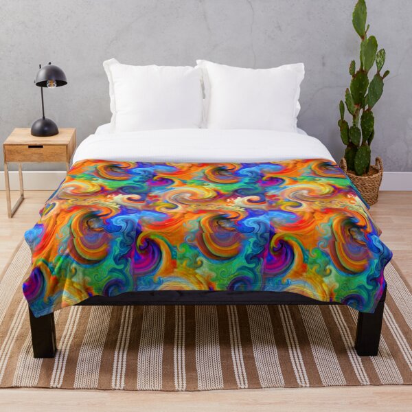 Mexican Ocean Wave Throw Blanket