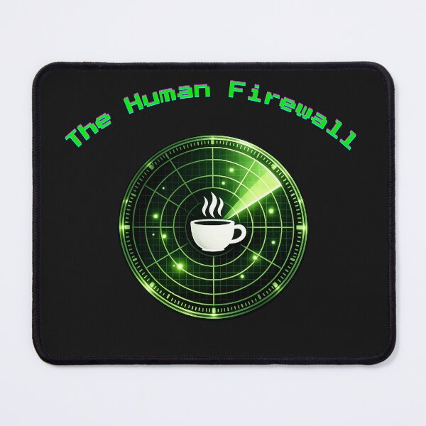 Item preview, The Human Firewall - Cybersecurity & DevOps Awareness Glitch Art designed and sold by StyleFused.