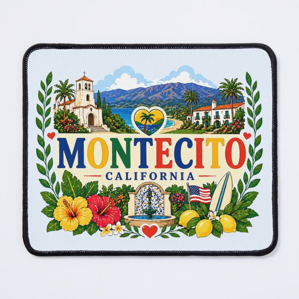 Item preview, Montecito, California - Coastal Mediterranean Style Illustration designed and sold by Myra365Art.