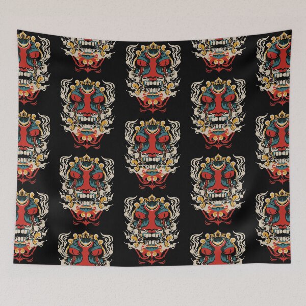 Item preview, Fierce Japanese Oni Demon Mask Mythical Art designed and sold by RamyGallery.